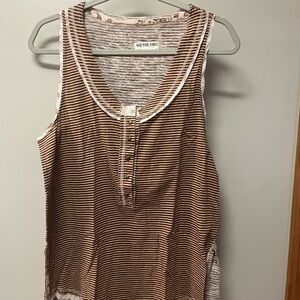 We The Free Brown Striped Women's Top